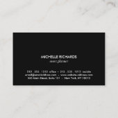 Carte De Visite Points Faux Gold Confetti Motif moderne (Dos)