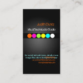 Carte De Visite Points fluorescents Cool/élégants (Dos)