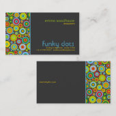 Carte De Visite Points géniaux gris-foncé (Devant / Derrière)