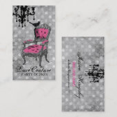 Carte De Visite Points gris fabuleusement français de la (Devant / Derrière)