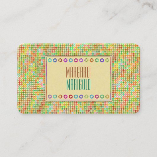 Carte De Visite Points Jaune (Devant)