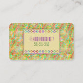 Carte De Visite Points Jaune (Dos)