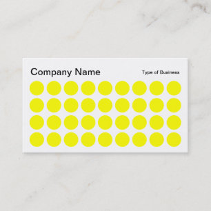 Carte De Visite Points - Jaune, Noir et Blanc