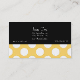 Carte De Visite Points jaunes et blancs
