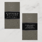 Carte De Visite Points métalliques Motif Brown (Devant / Derrière)