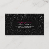 Carte De Visite Points métalliques Motif Noir (Dos)