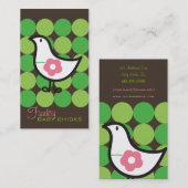 Carte De Visite Points mignons lunatiques de rétro de marguerite (Devant / Derrière)