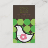 Carte De Visite Points mignons lunatiques de rétro de marguerite (Dos)