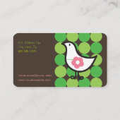 Carte De Visite Points mignons lunatiques de rétro de marguerite (Dos)