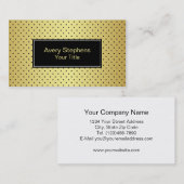 Carte De Visite Points minuscules sur Gold Professional (Devant / Derrière)