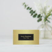 Carte De Visite Points minuscules sur Gold Professional (Debout devant)