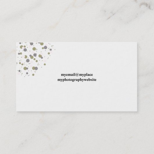 Carte De Visite Points modernes Confetti Gold Blush (Dos)