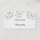 Carte De Visite Points modernes Confetti Gold Blush (Devant)