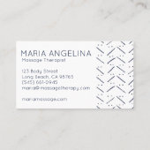 Carte De Visite Points n tirets Motif d'aquarelle moderne géométri (Dos)