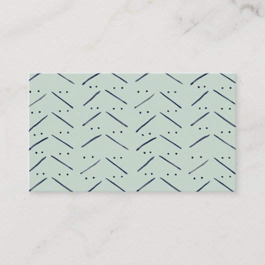 Carte De Visite Points n tirets Motif d'aquarelle moderne géométri (Devant)