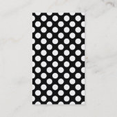 Carte De Visite Points noirs et blancs avec ruban rouge (Dos)