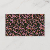 Carte De Visite Points noirs et orange Abstraits (Dos)