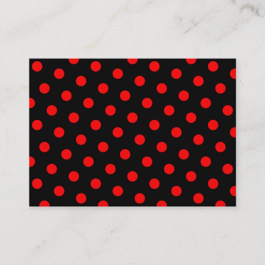 Carte De Visite Points noirs et rouges (Devant)