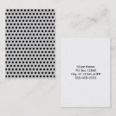 Carte De Visite Points noirs sur gris clair (Devant / Derrière)