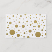 Carte De Visite Points or au hasard stylish (Dos)