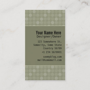 Carte De Visite Points, points, points