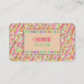 Carte De Visite Points rose (Dos)