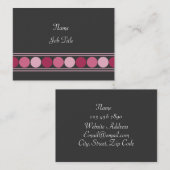 Carte De Visite Points roses (Devant / Derrière)