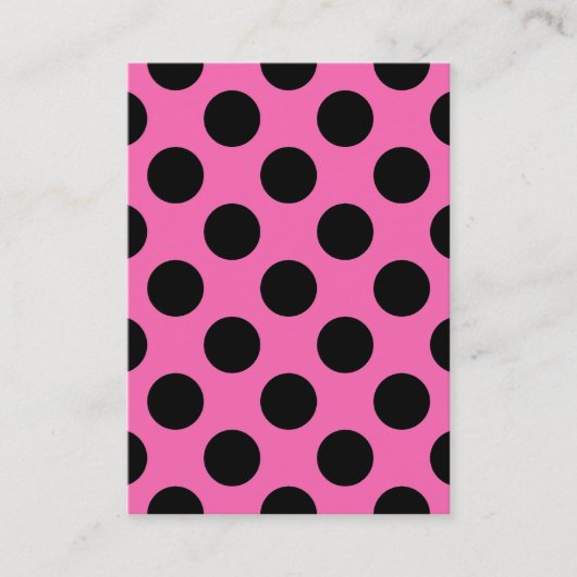 Carte De Visite Points roses chauds (Devant)