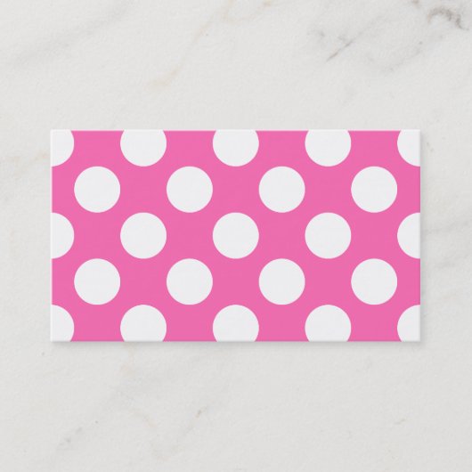 Carte De Visite Points roses chauds (Devant)