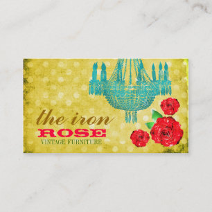 Carte De Visite Points roses de cru jaune de CHROMATOGRAPHIE