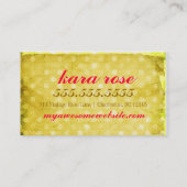 Carte De Visite Points roses de cru jaune de CHROMATOGRAPHIE (Dos)