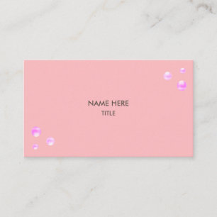 Carte De Visite Points roses élégants sur rose