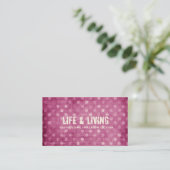 Carte De Visite Points roses texturisés de cru de la (Debout devant)
