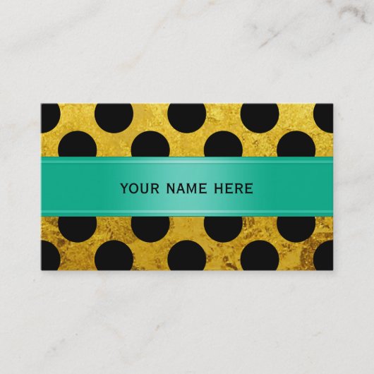 Carte De Visite Points sans couture motif noir + votre dos (Devant)