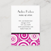 Carte De Visite Points sans couture, taches, cercles - blanc rose (Dos)