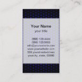Carte De Visite Points Techno Bleu Noir moderne (Dos)