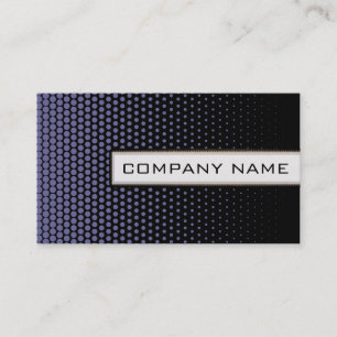 Carte De Visite Points Techno gris bleu Élégant Noir moderne