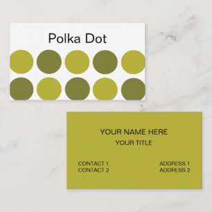 Carte De Visite Points verts