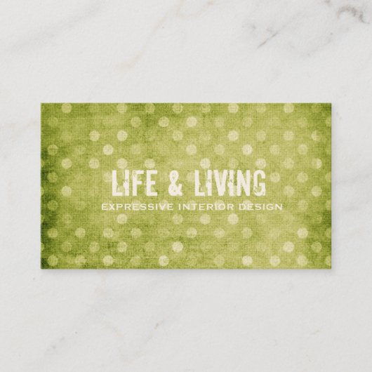 Carte De Visite Points verts texturisés de cru de la (Devant)