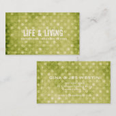 Carte De Visite Points verts texturisés de cru de la (Devant / Derrière)