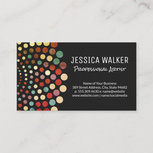 Carte De Visite Points Vintages artistiques (Devant)