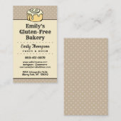 Carte De Visite Points vintages de boulangerie professionnelle (Devant / Derrière)