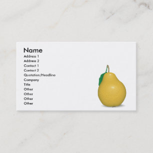 Carte De Visite poire dorée réaliste
