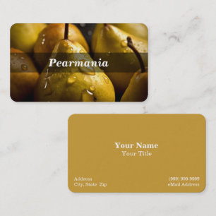 Carte De Visite Poire / Poires / Fruit