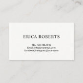 Carte De Visite Poireaux maquillage Artiste Rose Gold Mascara bros (Dos)