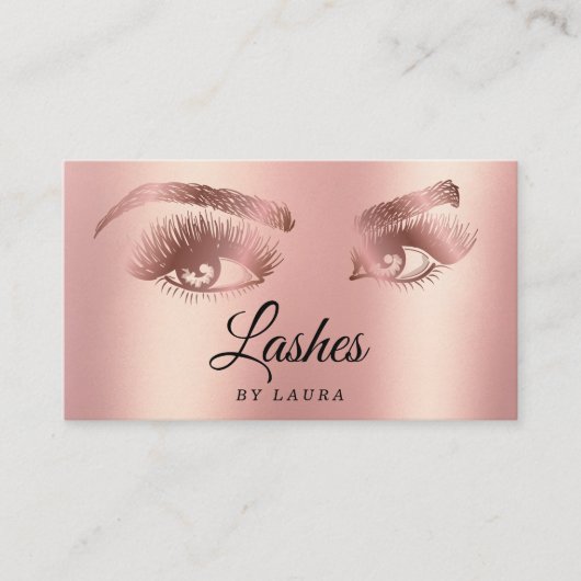 Carte De Visite Poireaux maquillage Artiste Rose Gold Mascara Brow (Devant)