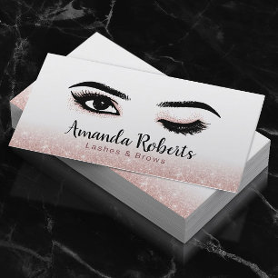 Carte De Visite Poireaux maquillage Artiste Wink Rose Parties scin