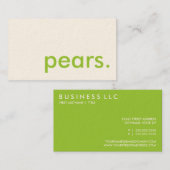Carte De Visite poires. (Devant / Derrière)