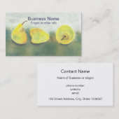 Carte De Visite Poires jaunes et vertes professionnels (Devant / Derrière)