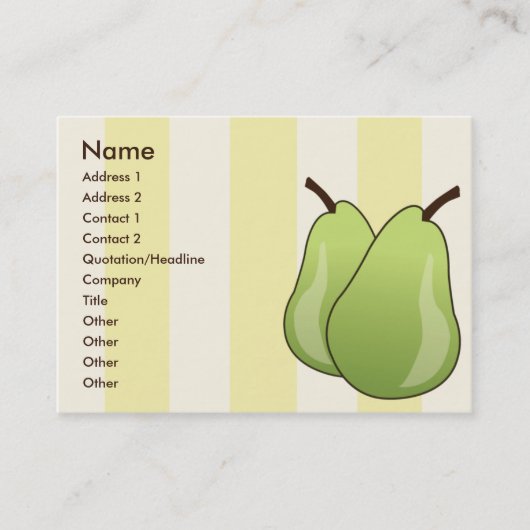 Carte De Visite Poires - potelées (Devant)